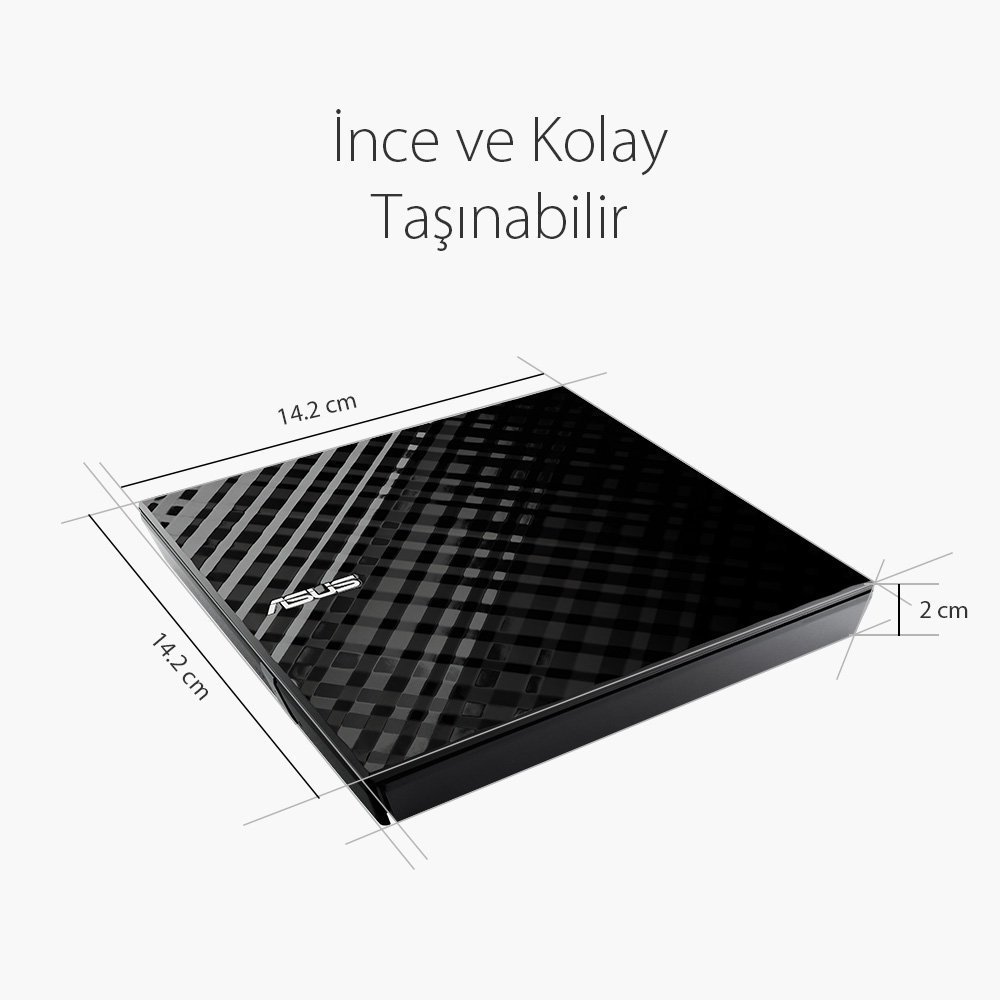 ASUS SDRW-08D2S-U LITE 8X HARİCİ DVD YAZICI M-DİSC DESTEKLİ SİYAH - 6