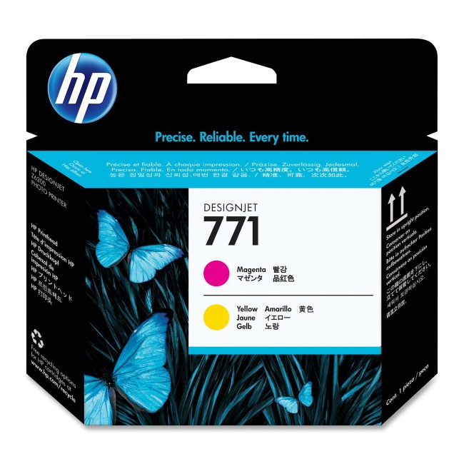 HP  CE018A (771) MACENTA VE SARI BASKI KAFASI