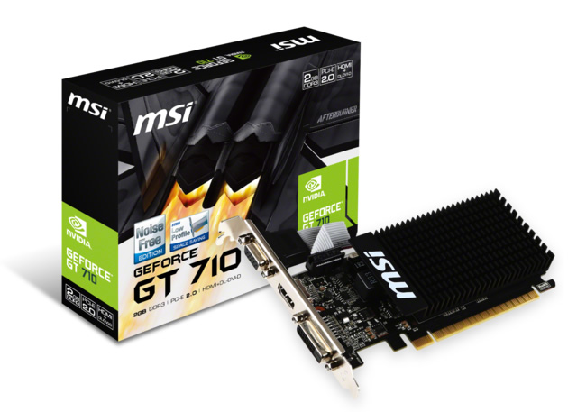 MSI VGA GT 710 2GD3H LP GT710 2GB DDR3 64B DX12 PCIE 3.0 X16 (1XVGA 1XDVI 1XHDMI)