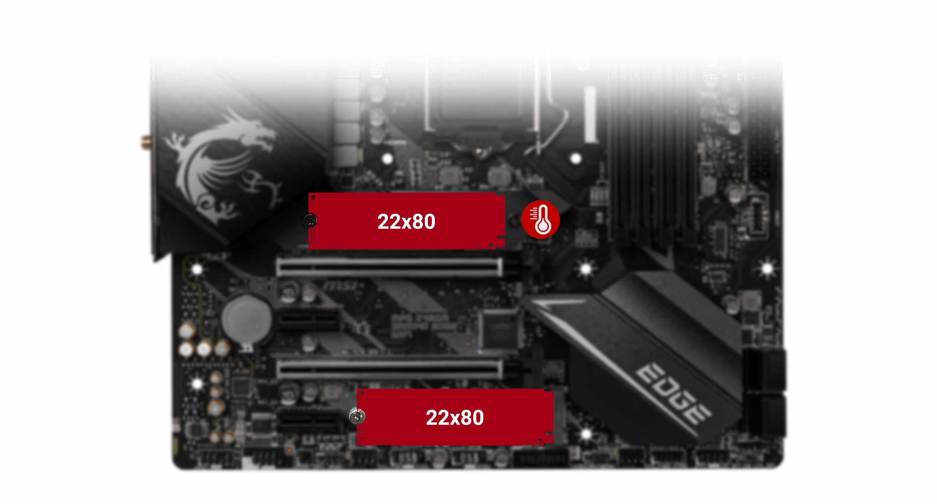 MSI MPG Z490M GAMING EDGE WIFI TWIN TURBO M.2 and M.2 SHIELD FROZR