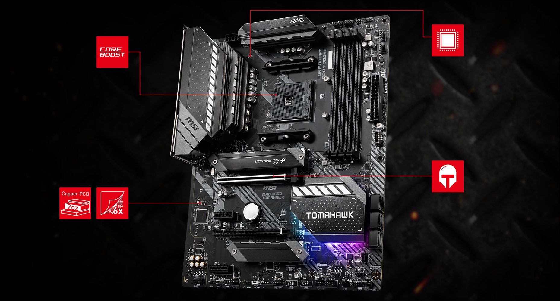 MSI MAG B550 TOMAHAWK CORNERSTONE overview