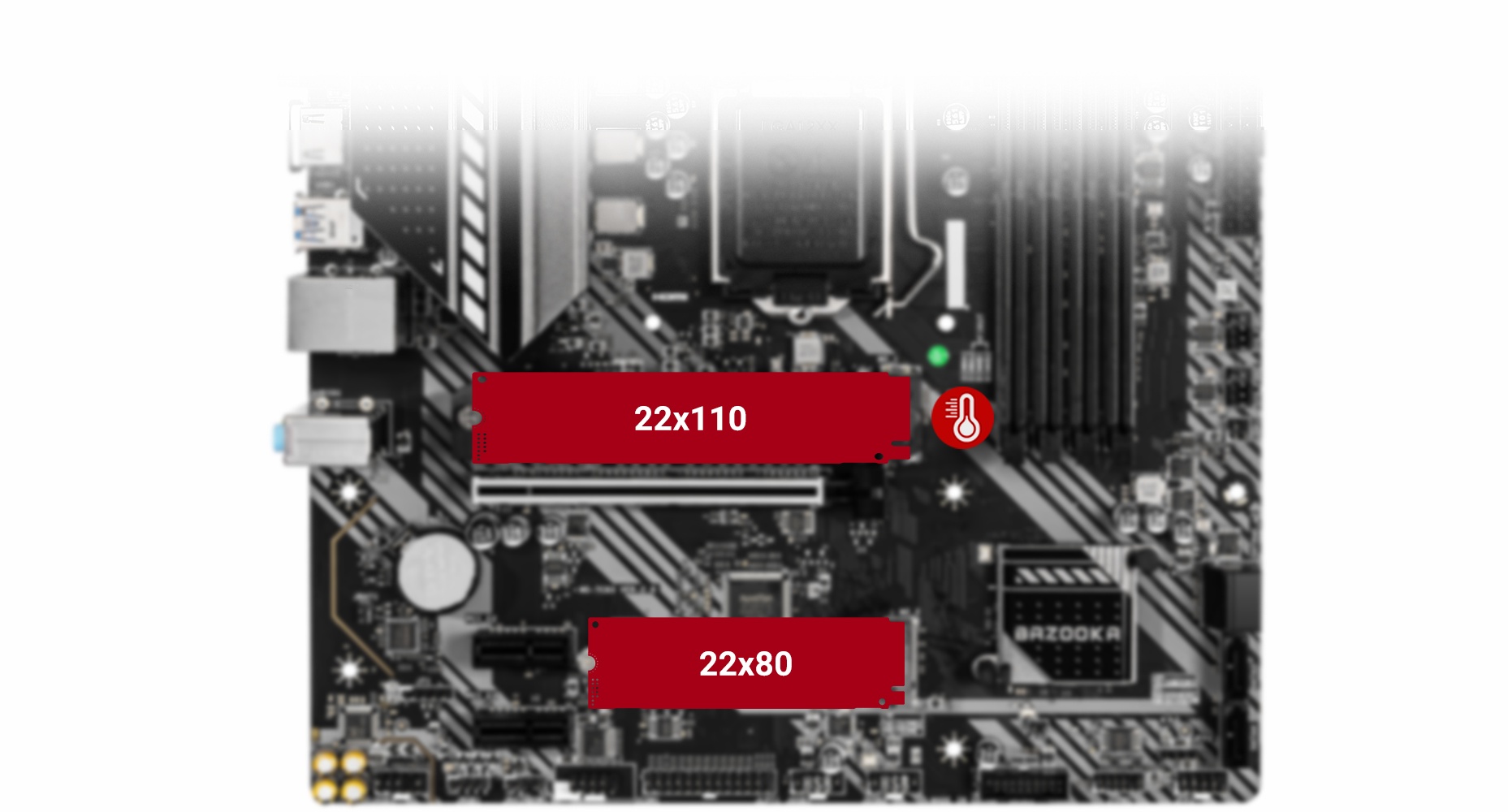 MSI MAG B460M BAZOOKA TWIN TURBO M.2 and M.2 SHIELD FROZR