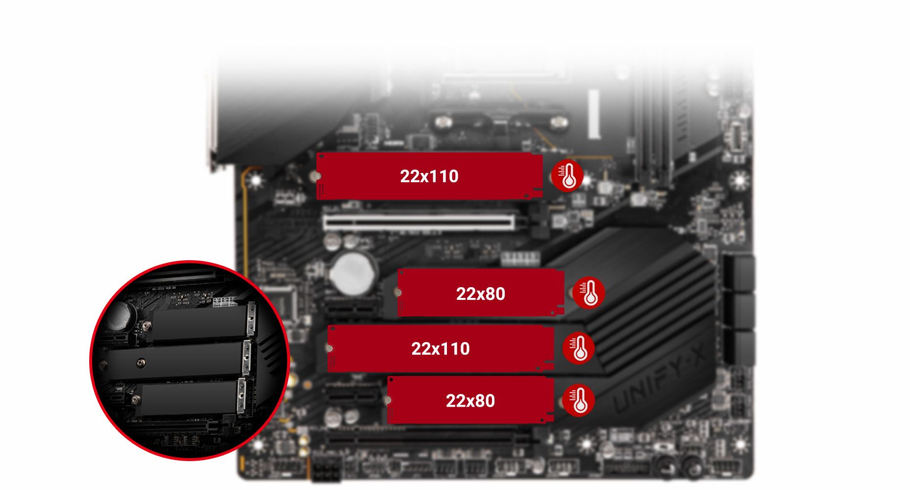 MSI MEG B550 UNIFY-X QUADRUPLE M.2 WITH DOUBLE SIDE SHIELD FROZR