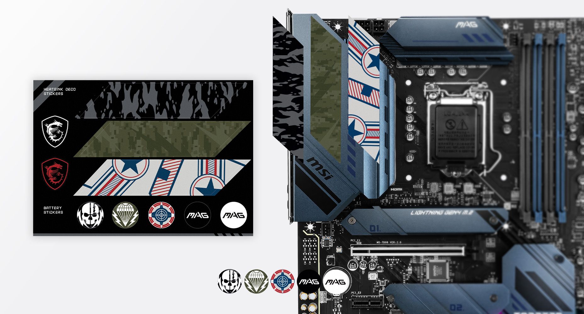 MSI MAG Z590 TORPEDO CUSTOMIZATION STICKERS