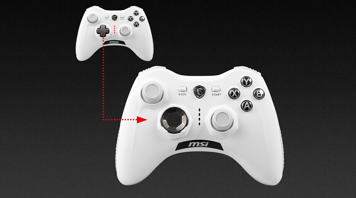 msi GC30 white d-pad cover