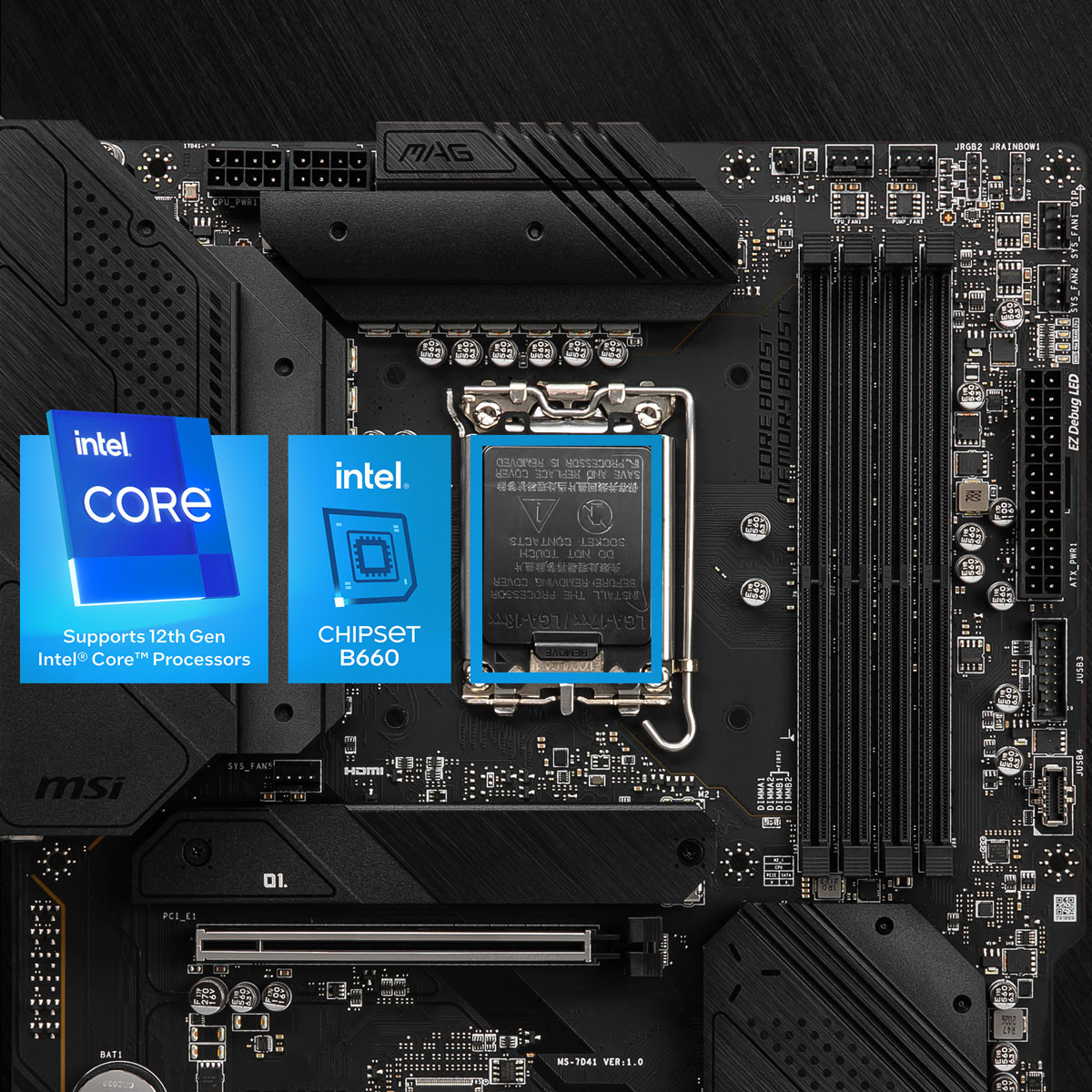 Supports Intel Core 12th Gen Processors