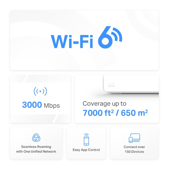 TP-LINK MERCUSYS HALO H80X(3-PACK) AX3000 MBPS MESH MENZIL GENISLETICI - 3