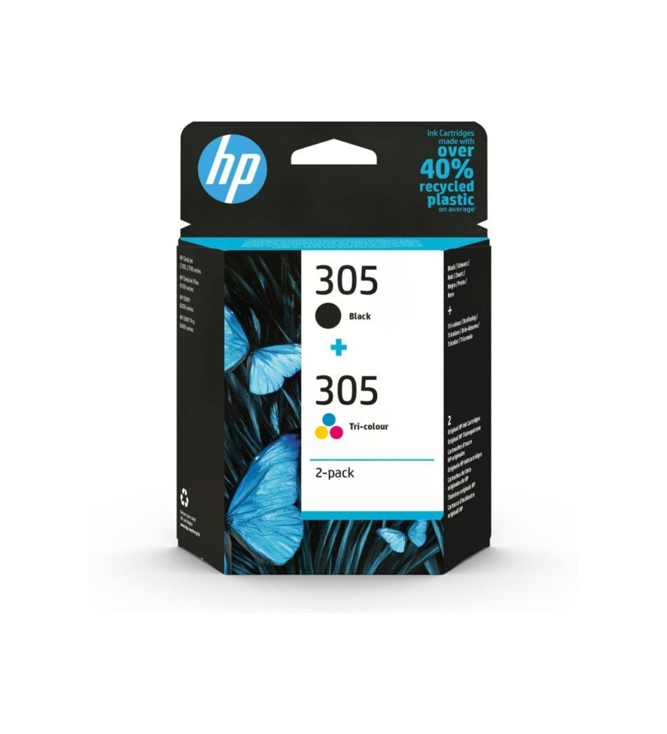 HP 6ZD17A No 305 2'li Paket Üç Renk Siyah Orijinal Mürekkep Kartuşu