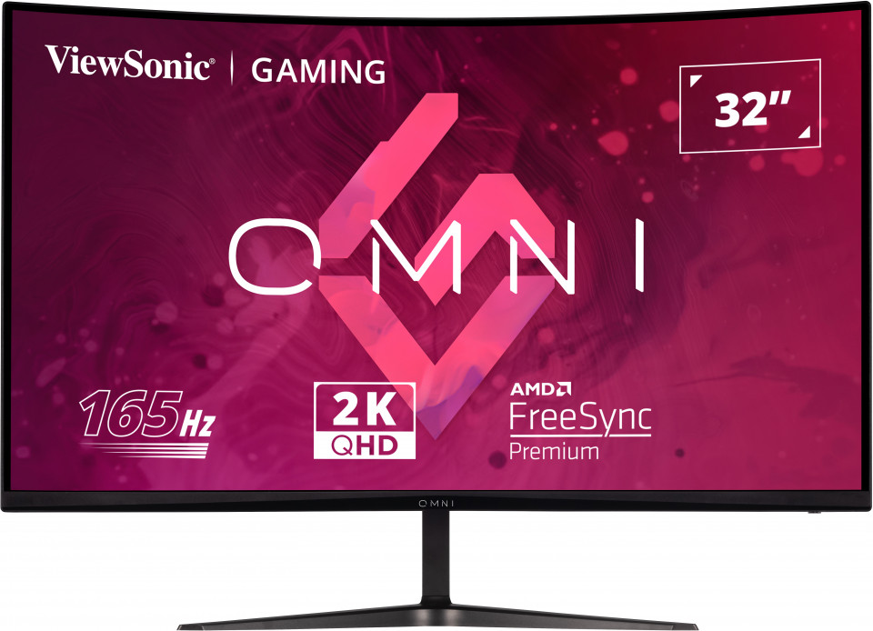 VIEWSONIC VX3218C-2K GAMING MONITOR 31,5 1ms 180Hz VA 2560x1440 2K 250 HDMI DP 16:9 80M:1 16.7M HOPARLOR 3 KENAR CERCEVESIZ 1500R KAVIS FREESYNC PREMIUM FLICKER FREE MAVI ISIK FILTRESI TILT VESA