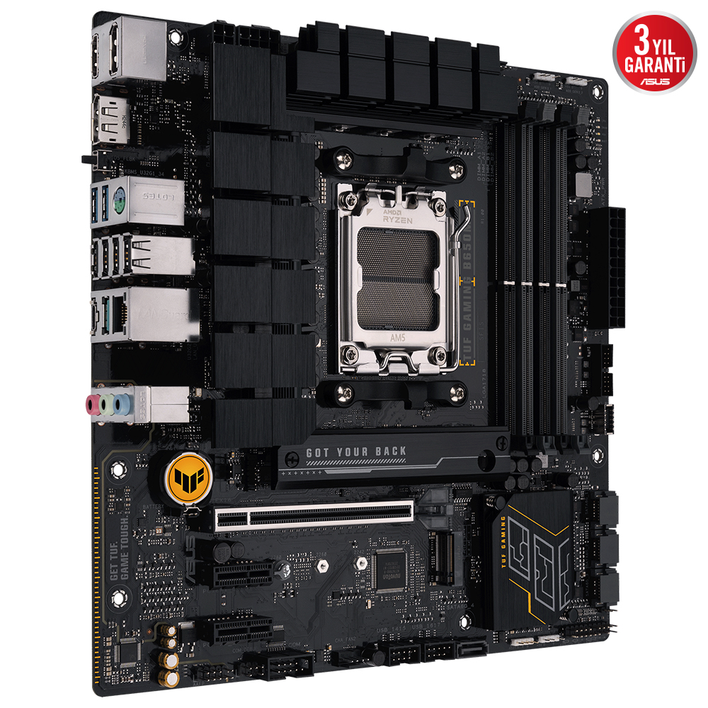 ASUS MB TUF GAMING B650M-E AMD B650 AM5 DDR5 6400 2XDP HDMI ÇIFT M2 USB3.2 AURA RGB 2.5GBIT LAN MATX 128GB’A KADAR RAM DESTEĞI ASUS MB TUF PROTECTION ARMOURY CRATE - 5