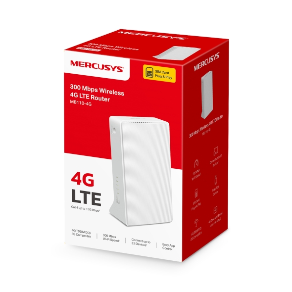 TP-LINK MERCUSYS MB110-4G 300 Mbps WIRELESS N 4G LTE ROUTER - 3
