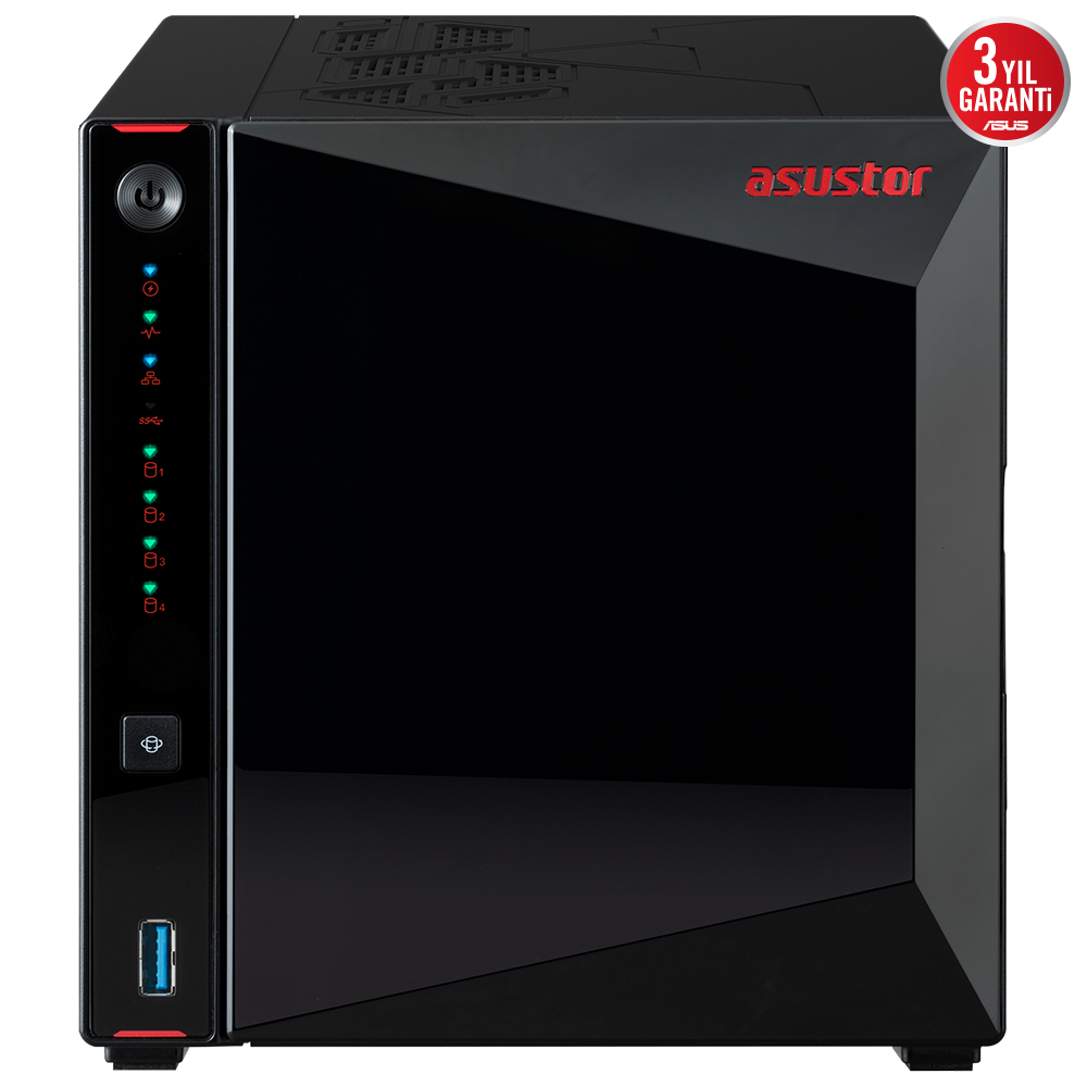 ASUS AS5404T INTEL N5105 4 YUVALI(4X22TB DESTEĞI) 4GB DDR4(8GB RAM DESTEĞI) M.2 X4 2.5GBE X2 USB 3.2 X2 HDMI 2.0B X1