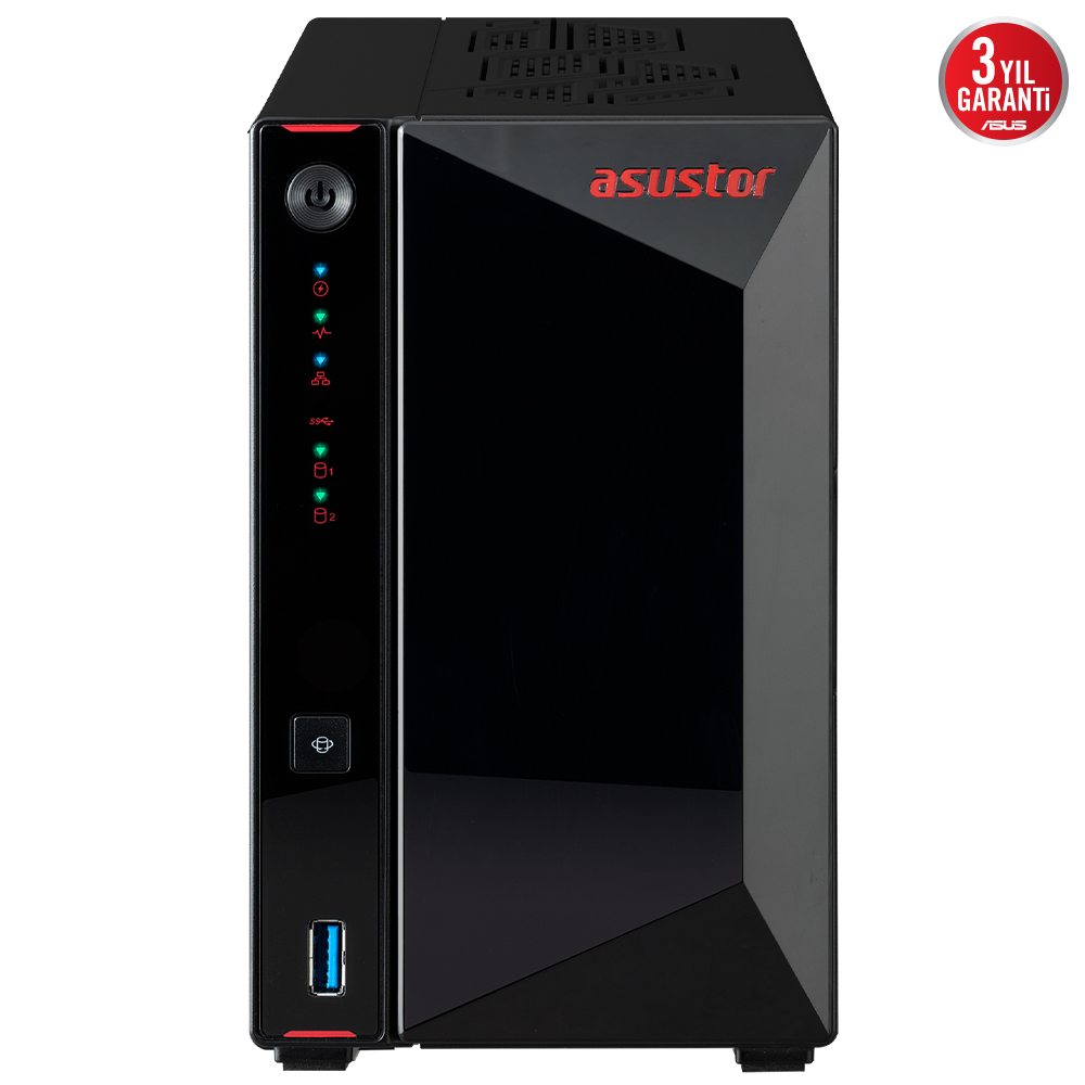 ASUS AS5402T INTEL N5105 2 YUVALI(2X22TB DESTEĞI) 4GB DDR4(8GB RAM DESTEĞI) M.2 X4 2.5GBE X2 USB 3.2 X2 HDMI 2.0B X1