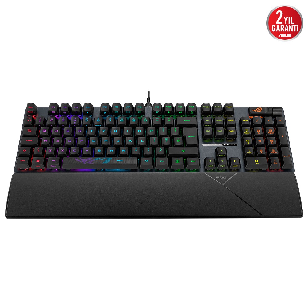 ASUS ROG STRIX SCOPE II RX AURA SYNC RGB MEKANİK TÜRKÇE TUŞ DİZİLİMİ ROG RX RED SWITCH IP57 MULTI FONKSİYONEL OYUNCU KLAVYESİ - 2