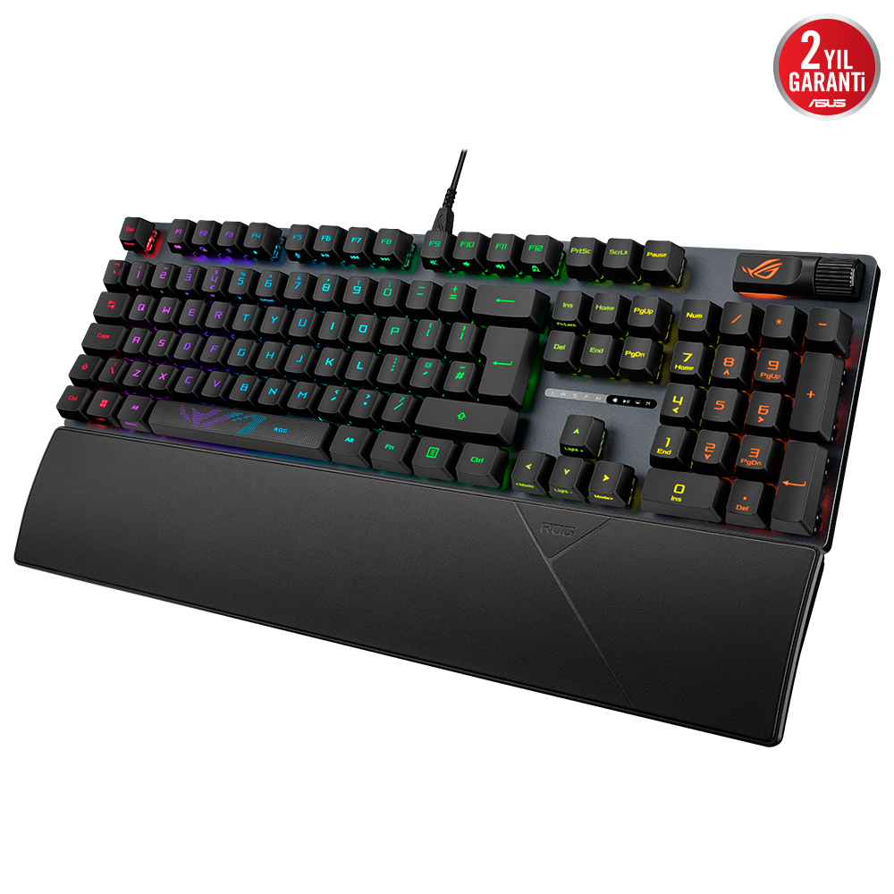 ASUS ROG STRIX SCOPE II RX AURA SYNC RGB MEKANİK TÜRKÇE TUŞ DİZİLİMİ ROG RX RED SWITCH IP57 MULTI FONKSİYONEL OYUNCU KLAVYESİ - 3