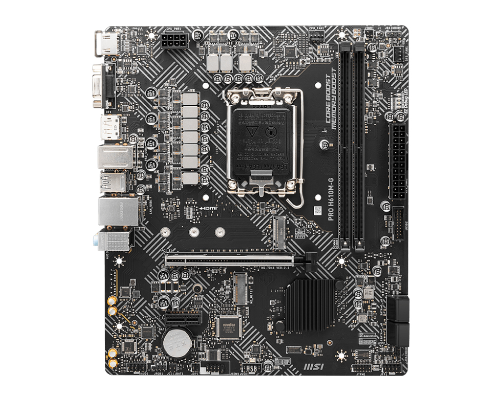MSI MB PRO H610M-G SOKET 1700 DDR5 5600MHZ(OC) HDMI VGA DP M.2 USB3.2 1X 1G LAN MATX - 2