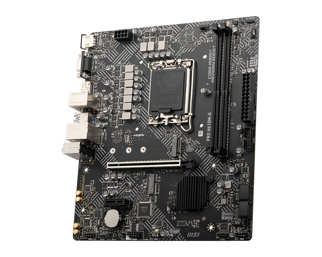 MSI MB PRO H610M-G SOKET 1700 DDR5 5600MHZ(OC) HDMI VGA DP M.2 USB3.2 1X 1G LAN MATX - 3