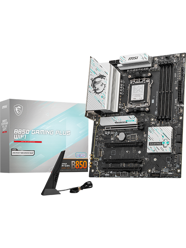 MSI MB B850 GAMING PLUS WIFI AM5 DDR5 8200MHZ(OC) DP 3X M.2 USB 10GBS 5G LAN WI-FI 7 ATX
