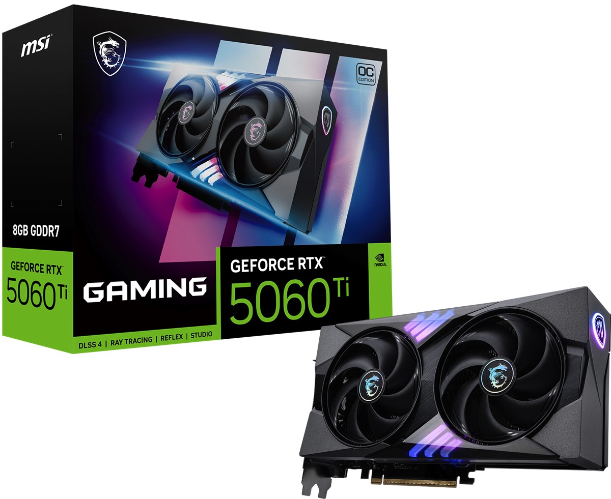 MSI VGA GeForce RTX 5060 TI 8G GAMING OC RTX5060TI 8GB GDDR7 128B DX12 PCIE 5.0 X16 (3XDP 1XHDMI)