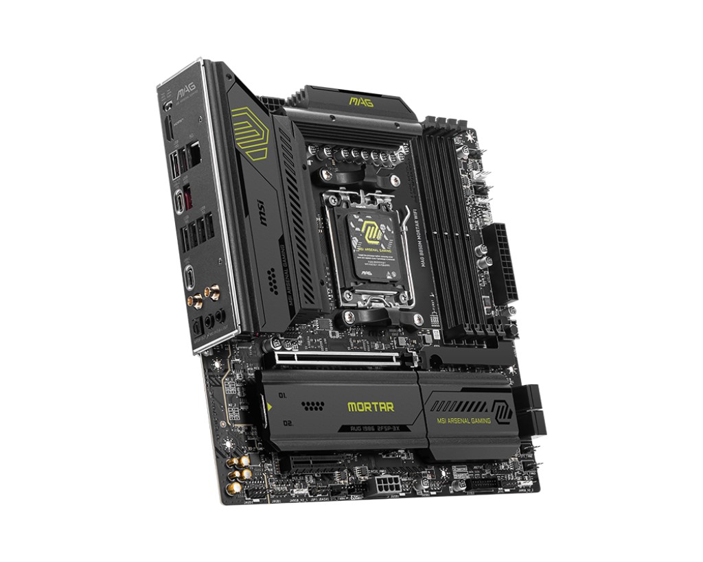 MSI MB MAG B850M MORTAR WIFI AM5 DDR5 8200MHZ(OC) HDMI 3X M.2 USB 20GBS 5G LAN WI-FI 7 MATX