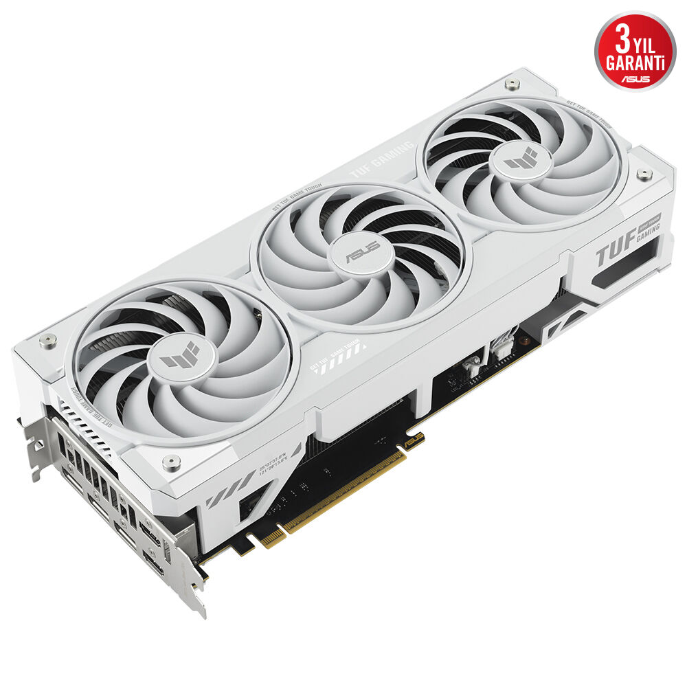 ASUS VGA TUF-RTX5070TI-O16G-WHITE-GAMING-NVIDIA-GEFORCE-RTX 5070 TI-16GB GDDR7-256bit--OC-2xHDMI-3xDP-RGB-DLSS4 EKRAN KARTI - 3