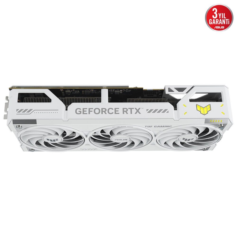 ASUS VGA TUF-RTX5070TI-O16G-WHITE-GAMING-NVIDIA-GEFORCE-RTX 5070 TI-16GB GDDR7-256bit--OC-2xHDMI-3xDP-RGB-DLSS4 EKRAN KARTI - 5