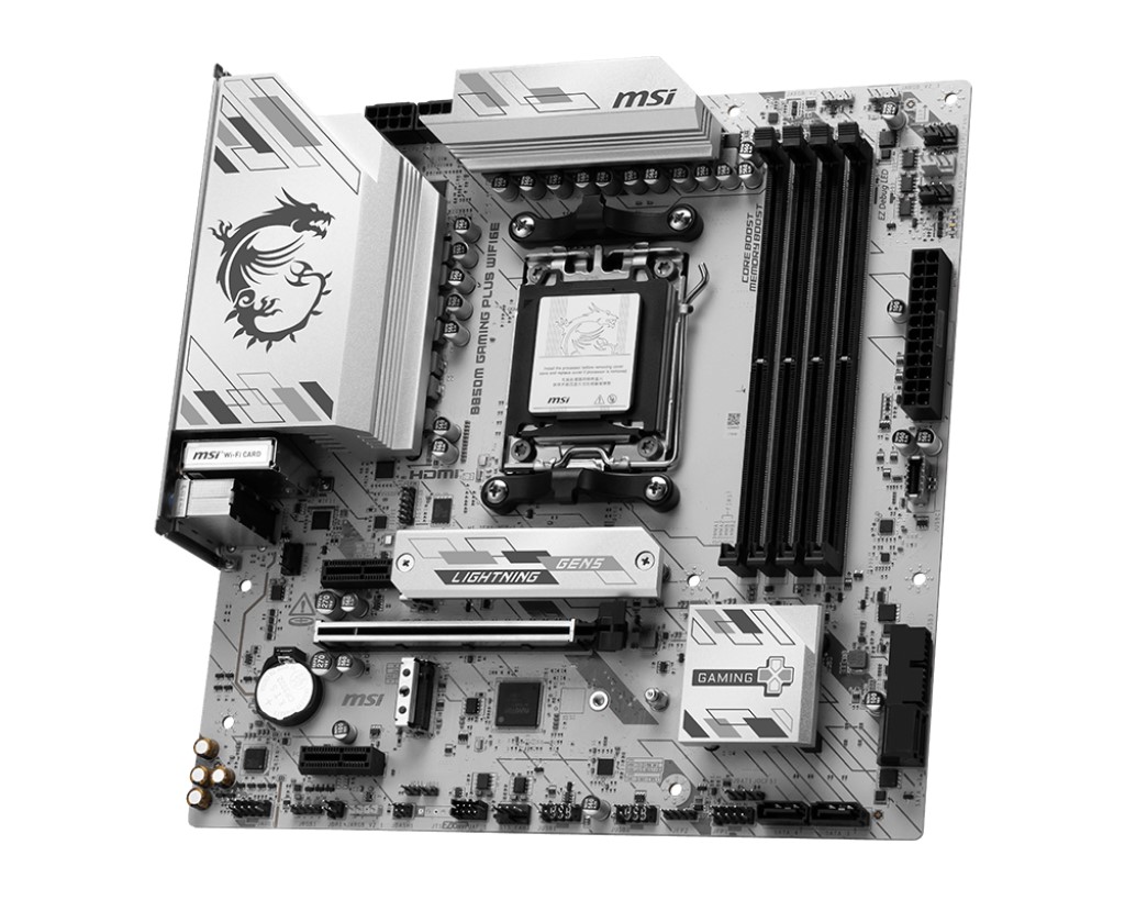 MSI MB B850M GAMING PLUS WIFI6E AM5 DDR5 8200MHZ(OC) HDMI DP 2X M.2 USB 10GBS 2.5G LAN WI-FI 6E MATX