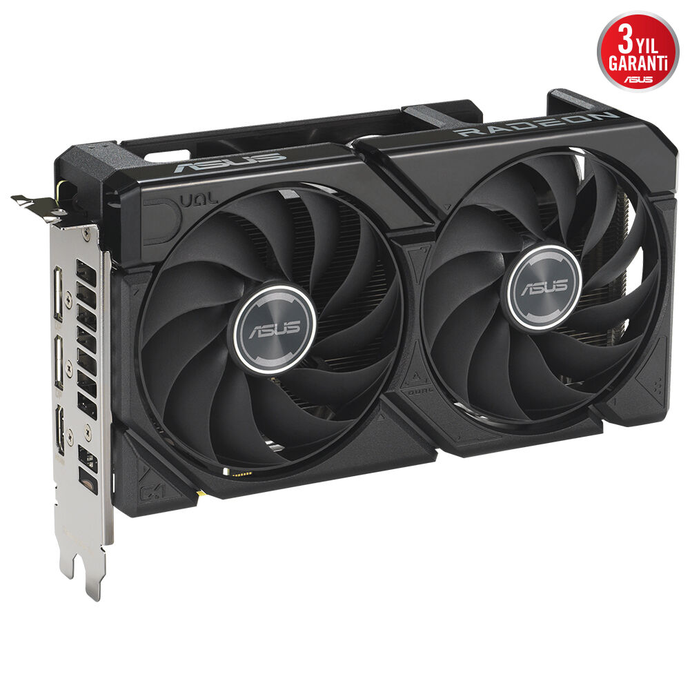 ASUS VGA DUAL-RX9060XT-16G-AMD-RADEON-RX 9060 XT-16G-16GB GDDR6-128bit-3250MHz-HDMI-2xDP-EKRAN KARTI - 2