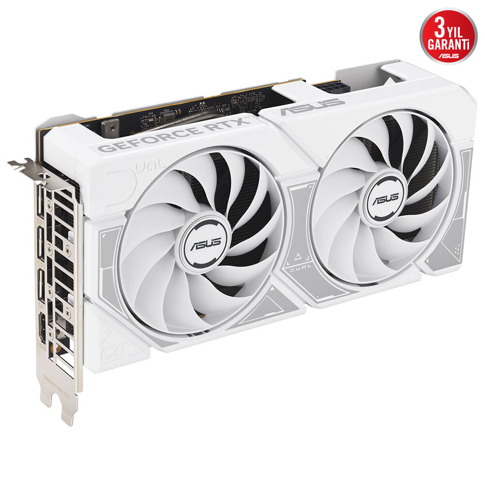 ASUS VGA DUAL-RTX5060-O8G-WHITE GDDR7-128bit--OC-HDMI-3xDP-DLSS3 EKRAN KARTI - 2