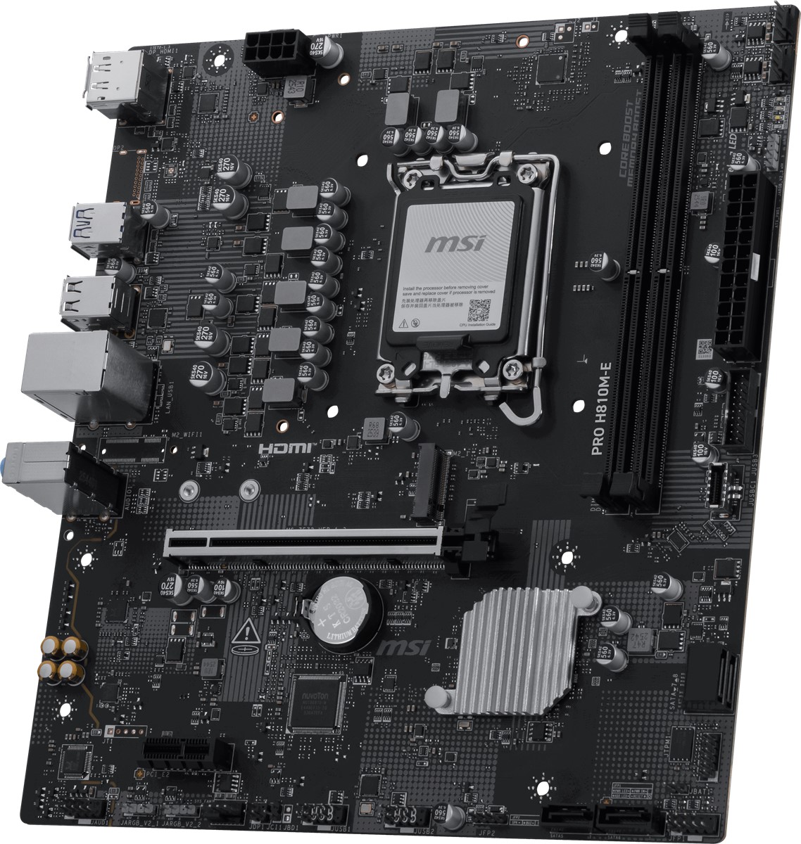 MSI MB PRO H810M-E SOKET 1851 DDR5 6400 MHZ(OC) 1xM.2 USB 5Gbps HDMI DP 2.5G LAN mATX - 3