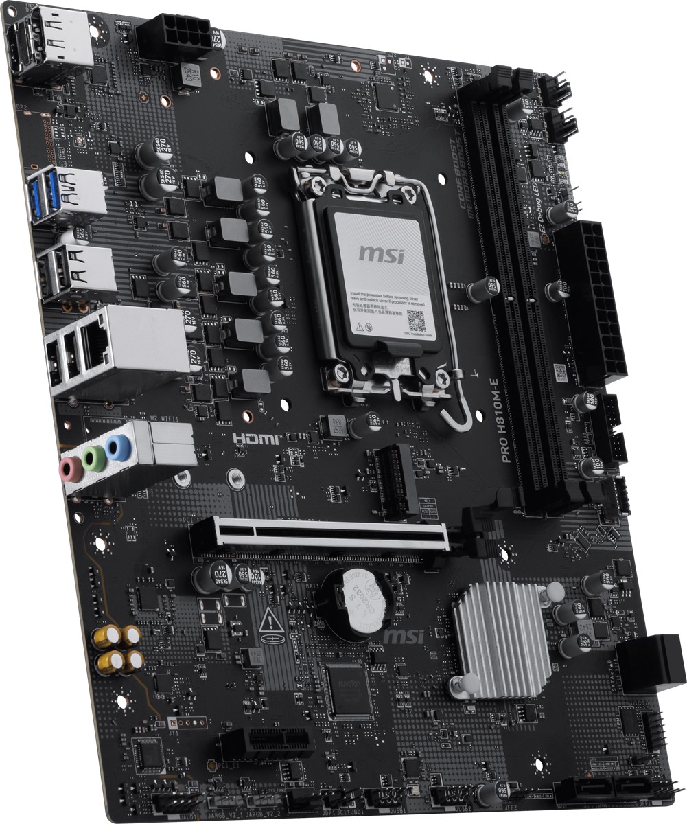 MSI MB PRO H810M-E SOKET 1851 DDR5 6400 MHZ(OC) 1xM.2 USB 5Gbps HDMI DP 2.5G LAN mATX - 4