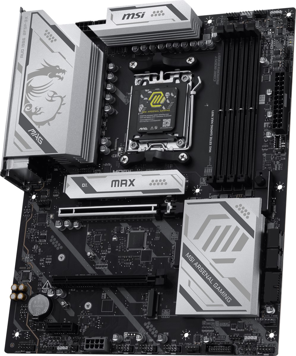 MSI MB MAG X870E GAMING MAX WIFI AM5 DDR5 8200MHZ(OC) 3x M.2 USB 40Gbps HDMI DP 5G LAN WIFI 7 RGB ATX - 3