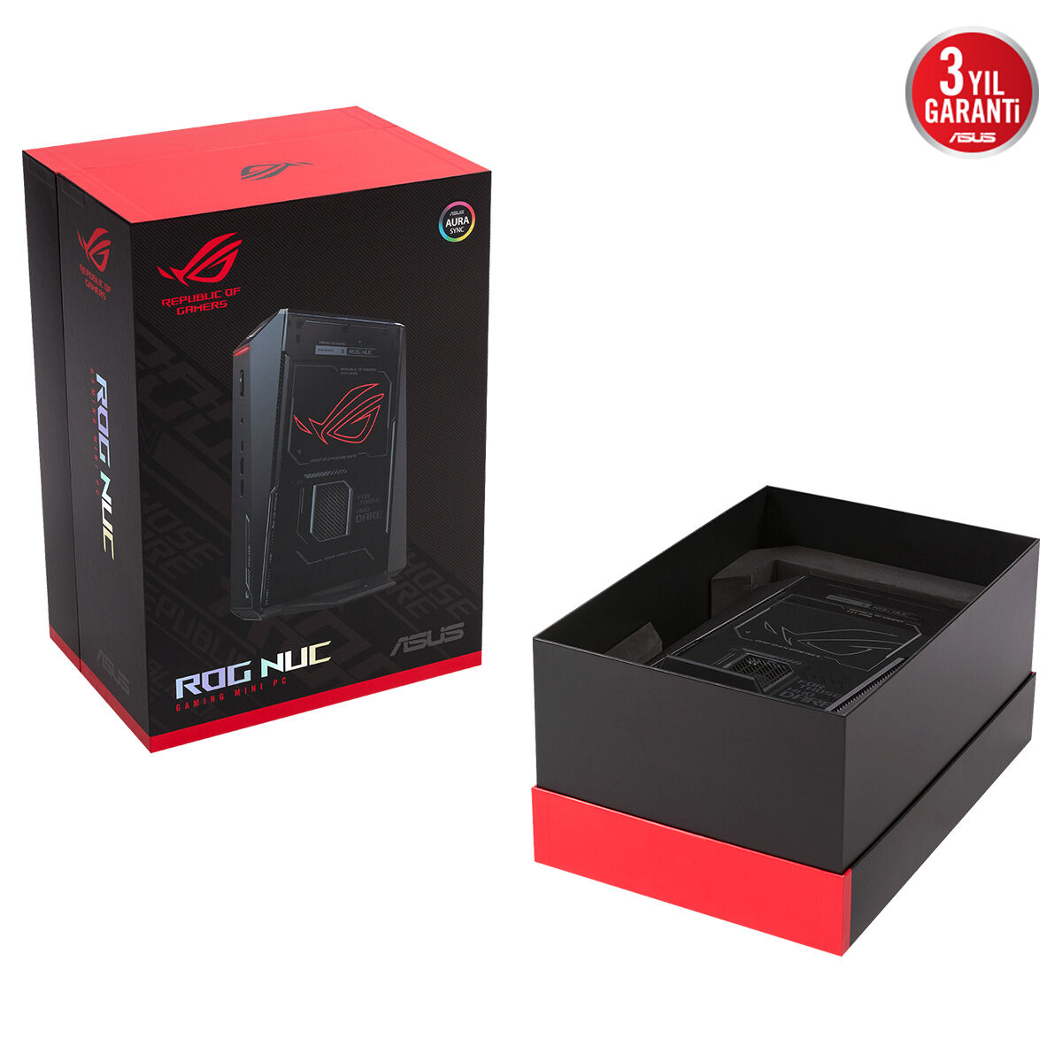 ASUS RNUC15JNK9X489A2 ROG NUC INTEL ULTRA U9-275HX - NVIDIA GEFORCE RTX 5070 - 32GB RAM - 1TB SSD - WIN11 GAMING MINI MASAÜSTÜ PC - 2