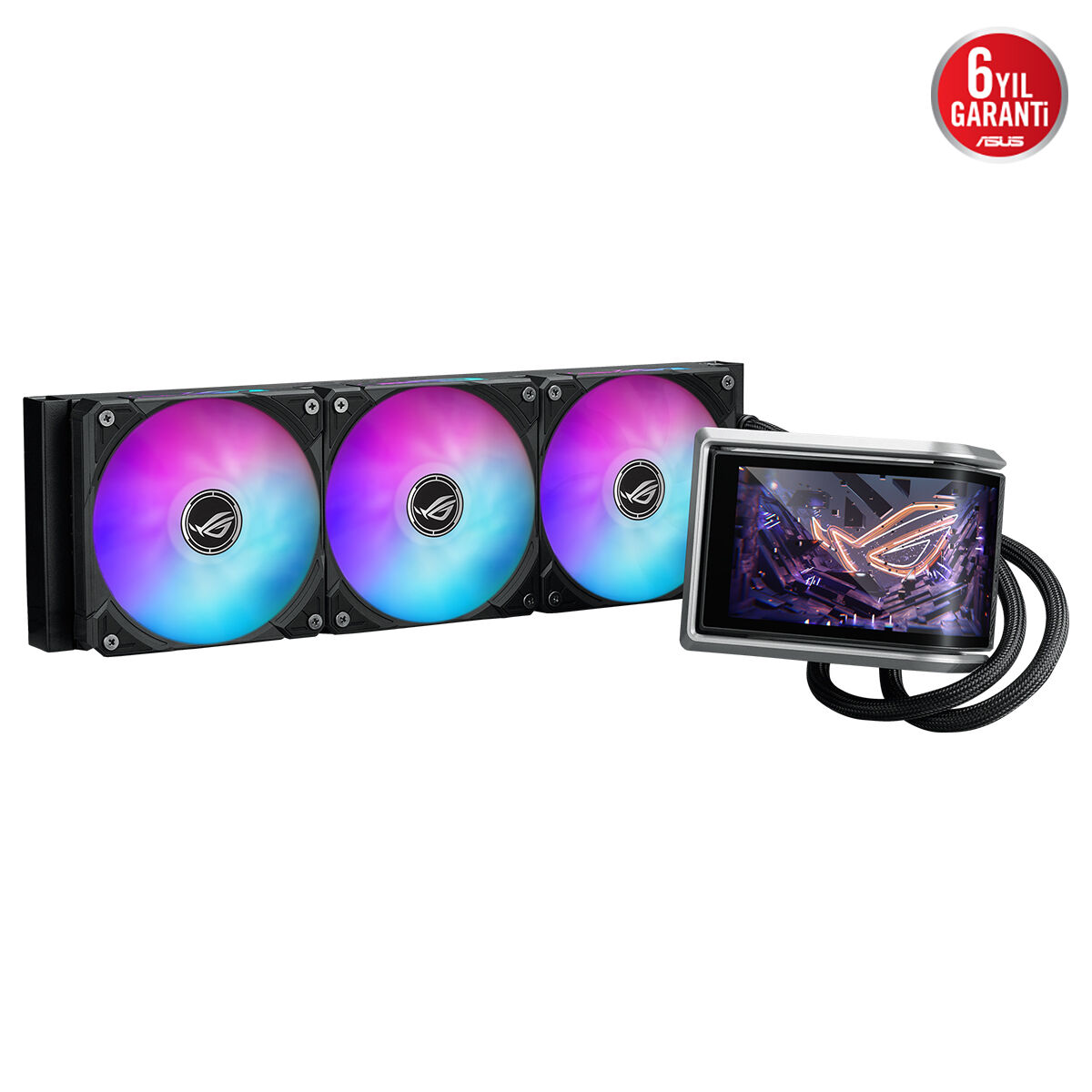 ASUS ROG RYUO IV 360 ARGB HAREKETLİ KAVİSLİ 6 67 INCH AMOLED EKRAN 3D EFEKTLİ VİDEO VE SİSTEM BİLGİLERİ ASETEK EMMA GEN8 V2 POMPA VE AURA EDGE AYDINLATMALI ÖN TAKILI ARGB FANLAR 6 YIL GARANTİ - 5