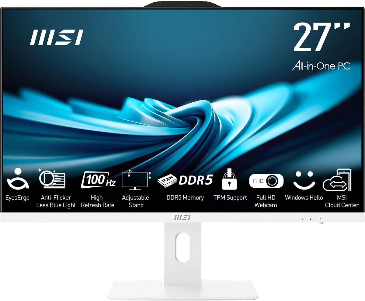 MSI PRO AP272P 14M-866XEU 27 FHD (1920X1080) I7-14700 16GB DDR5 1TB SSD FDOS BEYAZ AIO PC