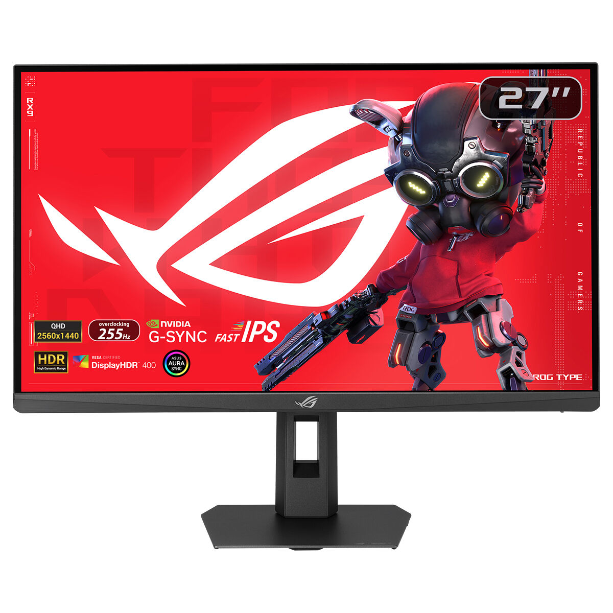 ASUS ROG STRIX XG27ACMES 27 GAMING FAST IPS 2K FREESYNC VE G-SYNC UYUMLU 2560x1440 0.3ms 255Hz 350cd DP HDMI USB-C YOK VESA 3YIL ELMB HDR 400 PİVOT USB-C PD15W MONİTÖR