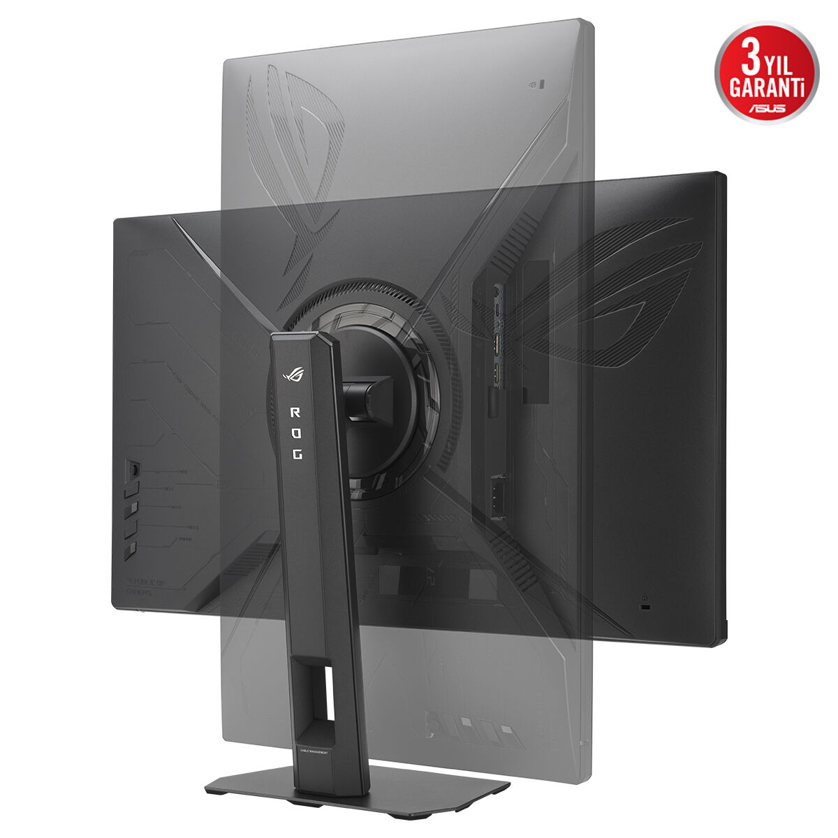 ASUS ROG STRIX XG27ACMES 27 GAMING FAST IPS 2K FREESYNC VE G-SYNC UYUMLU 2560x1440 0.3ms 255Hz 350cd DP HDMI USB-C YOK VESA 3YIL ELMB HDR 400 PİVOT USB-C PD15W MONİTÖR - 7