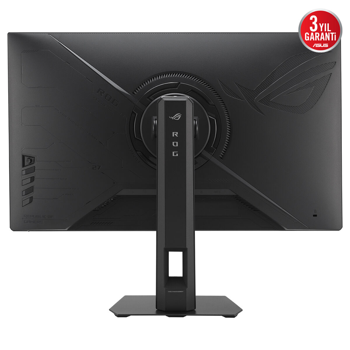 ASUS ROG STRIX XG27ACMES 27 GAMING FAST IPS 2K FREESYNC VE G-SYNC UYUMLU 2560x1440 0.3ms 255Hz 350cd DP HDMI USB-C YOK VESA 3YIL ELMB HDR 400 PİVOT USB-C PD15W MONİTÖR - 8