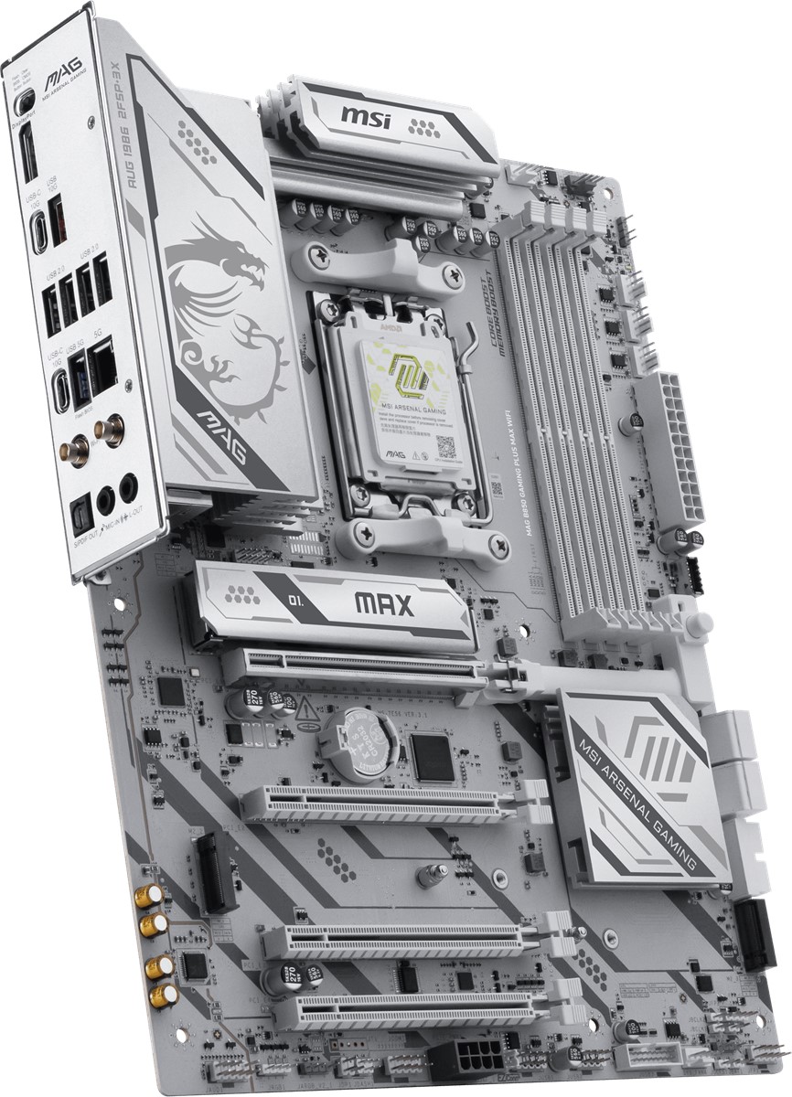 MSI MB MAG B850 GAMING PLUS MAX WIFI AM5 DDR5 8200MHZ(OC) DP 3x M.2 USB 10Gbs 5G LAN WI-FI 7 ATX - 5