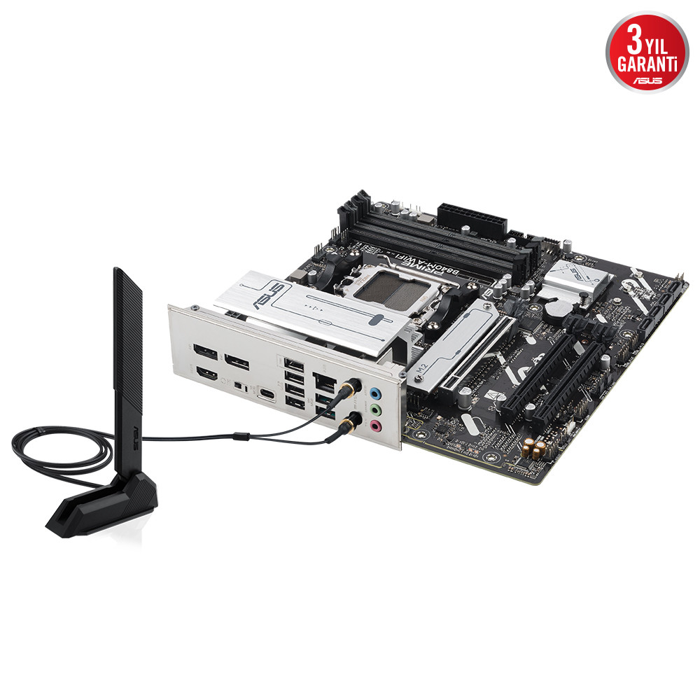 ASUS PRIME B840M-K AMD B840 AM5 DDR5 8000 HDMI ÇİFT M2 USB3.2 AURA RGB 2.5GBİT LAN MATX 8+2+1 GÜÇ AŞAMALARI ASUS 5X PROTECTION III READY FOR ADVANCED AI PC - 5