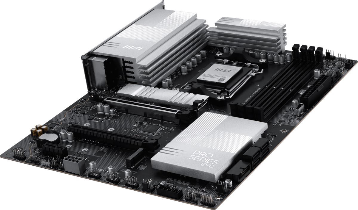 MSI MB PRO X870E-S EVO WIFI AM5 DDR5 8200MHZ(OC) 3x M.2 USB 40Gbps Type-C DP HDMI 5G LAN WIFI 7 RGB ATX - 3