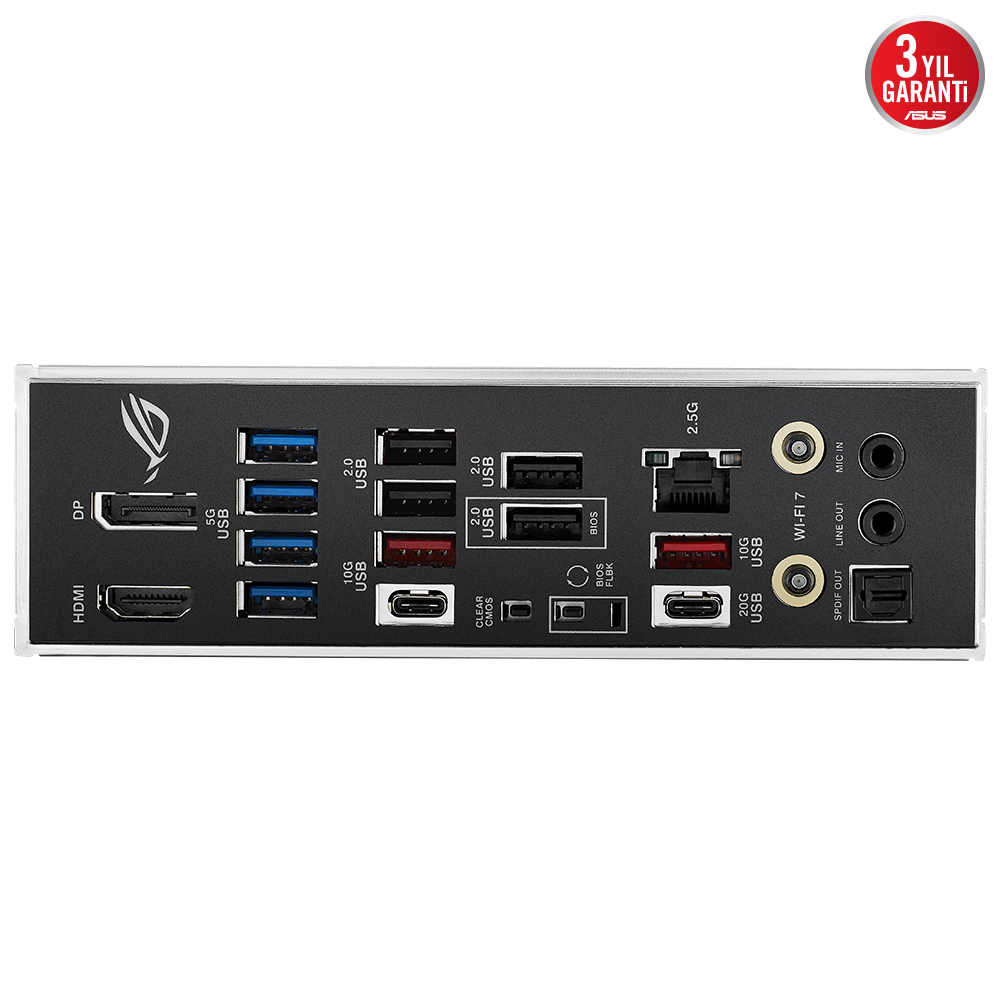 ASUS ROG STRIX B850-F GAMING WIFI7 NEO AMD B850 AM5 DDR5 9000 HDMI 4x M2 USB3.2 Gen 2x2 WiFi 7 + BT AURA RGB 2.5GBIT LAN ATX 16+2+2 GÜÇ AŞAMALARI 2xGEN5 M.2 ASUS Q-DESIGN READY FOR ADVANCED AI PC - 5