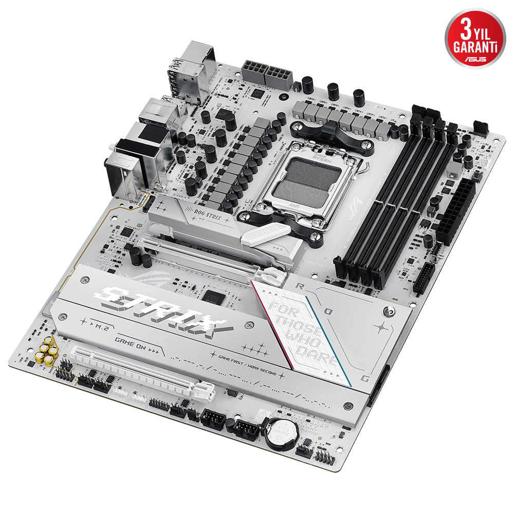 ASUS ROG STRIX B850-A GAMING WIFI7 NEO AMD B850 AM5 DDR5 9000 HDMI 4x M2 USB3.2 GEN 2x2 WIFI 7 + BT AURA RGB 5GBIT LAN ATX 14+2+2 GÜÇ AŞAMALARI ASUS Q-DESIGN READY FOR ADVANCED AI PC - 5