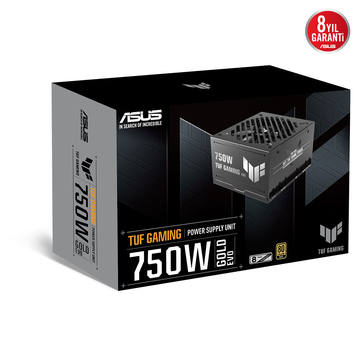 ASUS TUF GAMING 750G EVO GOLD EVO PSU 80 PLUS & CYBENETICS GOLD FULL MODÜLER ATX 3.1 PCIE 5.1 12V-2X6 KABLO 8 YIL GARANTİ ASKERİ SINIF BİLEŞENLER - 2