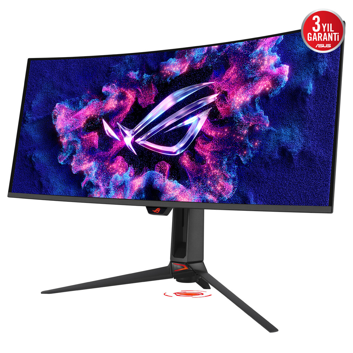 ASUS ROG SWIFT PG34WCDN 34 RGB QD-OLED KAVİSLİ FREESYNC VE GSYNC UYUMLU 3440x1440 0.03ms 360Hz 1300cd(HDR max) DP HDMI USB-C USB YOK VESA 3YIL OLED CARE PRO YAKINLIK SENSÖRÜ(NEO PROXIMITY SENSOR) HDR YÜKSEKLİK AYARLI PD90 W MONİTÖR - 3