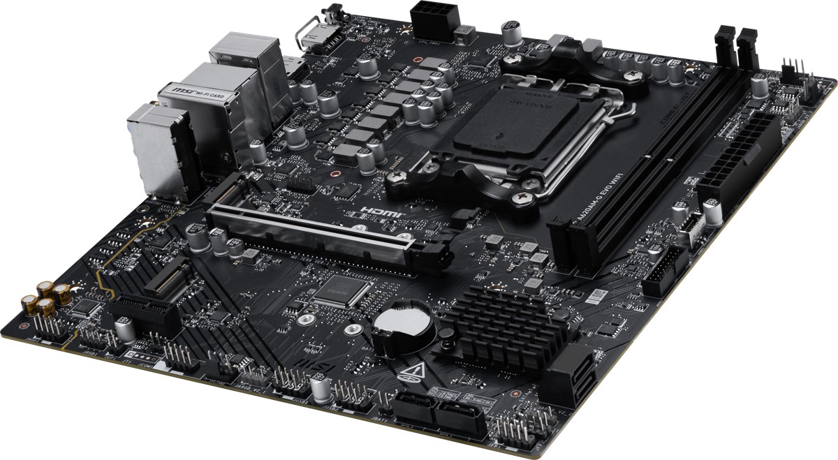MSI PRO A620AM-G EVO WIFI AM5 DDR5 7200MHZ(OC) ARGB HDMI VGA 2XM.2 USB 5 GBPS 2.5G LAN WIFI 6E MATX - 3