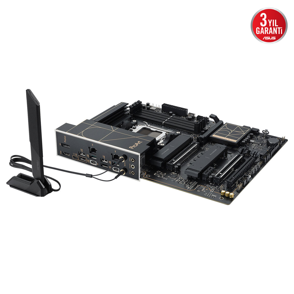ASUS PROART B850-CREATOR WIFI NEO AMD B850 AM5 DDR5 9000 DP HDMI Type-C 3x M2 USB3.2 WiFi 7 + BT AURA RGB 2x5Gbit LAN ATX 14+2+1 Güç Aşamaları, 3xGen5 M.2, ProArt Creator Hub - 8