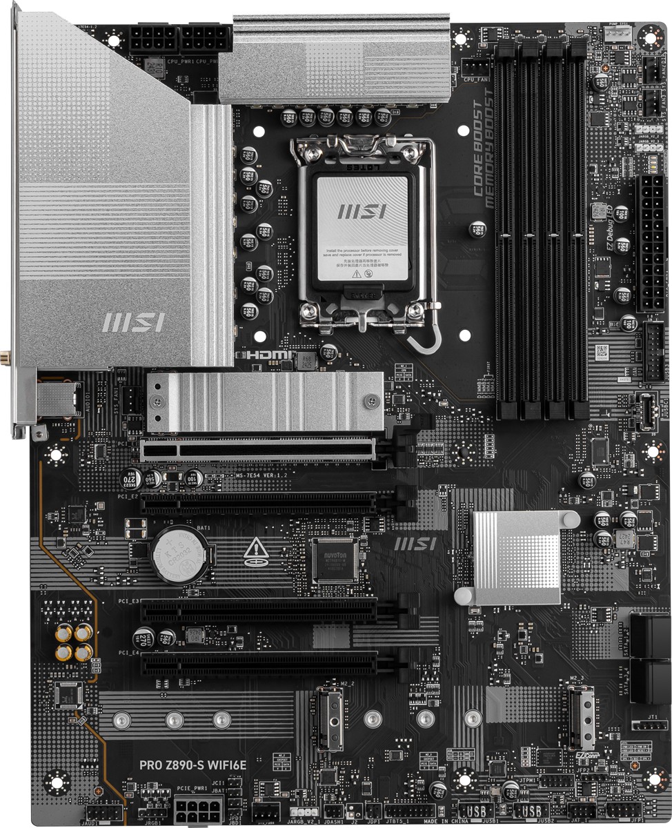 MSI MB PRO Z890-S WIFI6E SOKET 1851 DDR5 8800MHZ(OC) USB 20Gbps 3xM.2 HDMI DP 2.5G LAN WIFI 6E ATX - 2