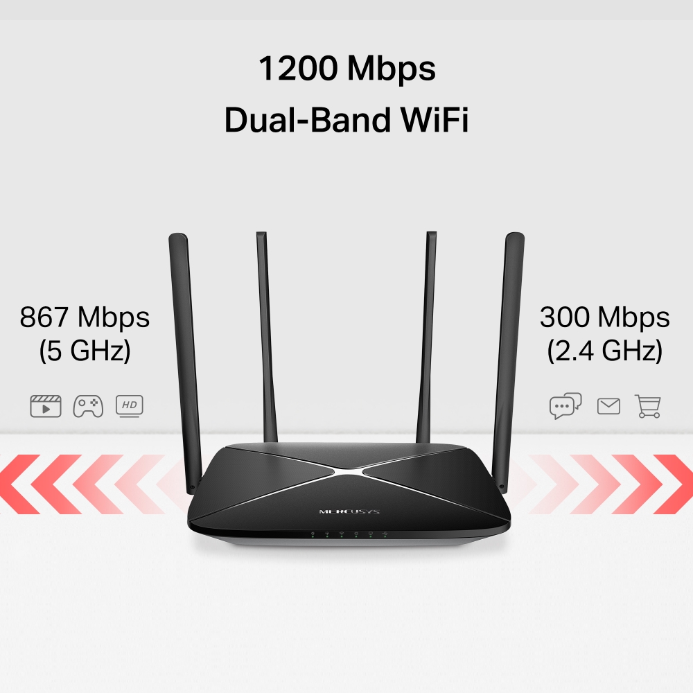 TP-LINK MERCUSYS MB430-DSL AC1200 WIRELESS GIGABIT VDSL/ADSL MODEM ROUTER - 4