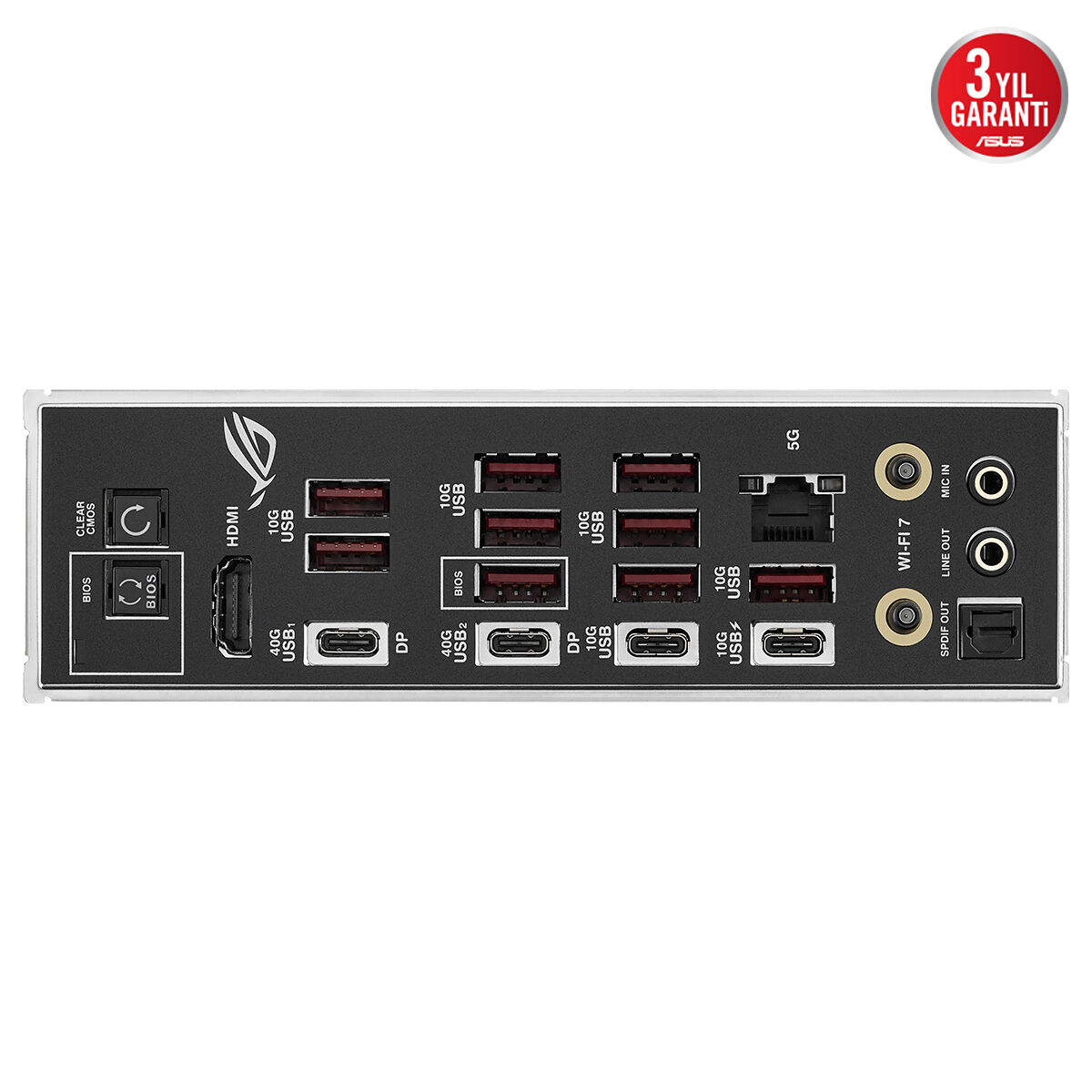 ASUS ROG STRIX X870E-E GAMING WIFI7 NEO AMD X870 AM5 DDR5 9000 HDMI 2xUSB4 5x M2 USB3.2 WiFi 7 + BT AURA RGB 5Gbit LAN ATX 18+2+2 Güç Aşamaları, Çift USB4, AIO Q-CONNECTOR - 6